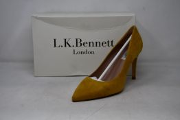A pair of as new L.K.Bennett Floret shoes in yellow suede (EU 42 - RRP £229).