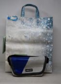 An as new Freitag F52 Miami Vice shopping bag (RRP £98) and a F40 Jamie hip bag (RRP £110).