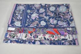Four assorted as new Liberty of London scarves.