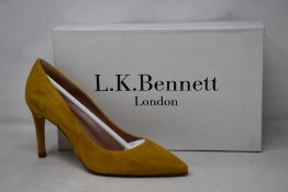 A pair of as new L.K.Bennett Floret shoes yellow suede (EU 38.5 - RRP £229).