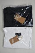 Four as new A.P.C. VPC logo T-shirts (2 x white, 2 x black, all S - RRP £49 each).