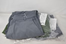 A pair of LuluLemon Commission pants (Size 33 - RRP £118) and two pairs of LuluLemon ABC Classic