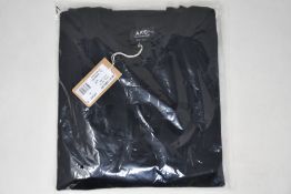 An as new A.P.C. VPC logo sweatshirt in black (S).
