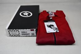 An as new Assos Mille GT C2 Shifter cycling jersey in vignaccia red (M - RRP £110).