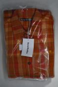 An as new ACNE Studios oversized shirt in red/apricot orange (S - RRP €252).