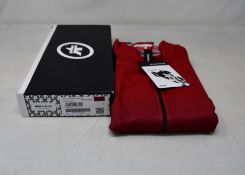 An as new Assos Mille GT C2 Shifter cycling jersey in vignaccia red (L - RRP £110).