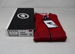 An as new Assos Mille GT C2 Shifter cycling jersey in vignaccia red (L - RRP £110).