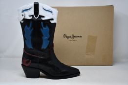 A pair of women's as new Pepe Jeans London western mid boots (EU 38).