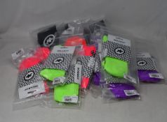 Thirteen pairs of as new Assos Mille GT Long Distance socks (Assorted colours) and eight pairs of