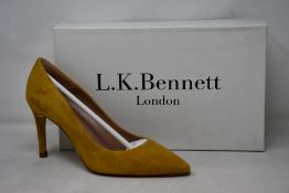 A pair of as new L.K.Bennett Floret shoes yellow suede (EU 38 - RRP £229).
