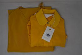 An as new Racil Alaya evening slip dress with matching shirt in sun (S - RRP £338).