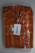 An as new ACNE Studios oversized shirt in red/apricot orange (S - RRP €252).