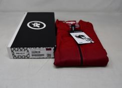 An as new Assos Mille GT C2 Shifter cycling jersey in vignaccia red (L - RRP £110).