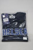 Five as new Official Chelsea F.C. wordmark's sweatshirt in navy (All S - RRP £50 each).