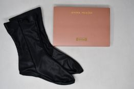 A pair of as new Wolford x Amina Muaddi vegan leather socks (L - RRP £184).