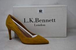 A pair of as new L.K.Bennett Floret shoes yellow suede (EU 38 - RRP £229).