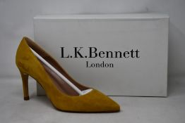 A pair of as new L.K.Bennett Floret shoes yellow suede (EU 36 - RRP £229).