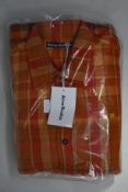 An as new ACNE Studios oversized shirt in red/apricot orange (S - RRP €252).