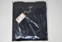 An as new A.P.C. VPC logo sweatshirt in black (S).