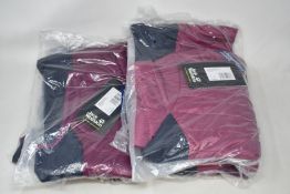A women's as new Jack Wolfskin Routeburn jacket (XL - RRP £120) and matching vest (XL - RRP £95).