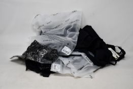 Twenty pairs of Love Stories Wild Rose briefs in black (Sizes 2, 3, 4) and four Love Stories Doris