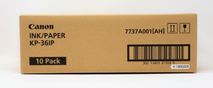 Fifty boxed as new Canon KP-36IP Colour Ink Cartridge/ Paper Kits (Five boxes of ten packs. Boxes