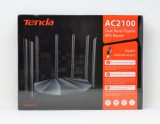 Five boxed as new Tenda AC2100 Dual Band Gigabit Wi-Fi Routers (M/N: AC23) (Boxes sealed).