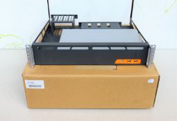 A boxed as new OnLogic MC610 industrial PC and rackmount chassis with Intel Pentium N4200 CPU, 4GB