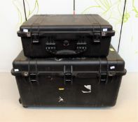 COLLECTION ONLY: Two pre-owned Peli Case Flight Cases.