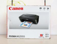 A boxed as new Canon PIXMA MG2555S Colour 3-in-1 Inkjet Printer (Box sealed, damaged box).