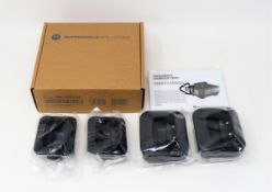 Five boxes of six boxed as new Motorola Talkabout Single Charger Tray Twin Packs (M/N: