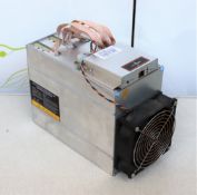 A pre-owned Bitmain Antminer X3 (220Kh) (Untested, sold as seen).