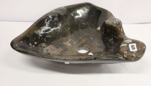 An unusual designer stone sink/basin (Slightly damaged underneath).