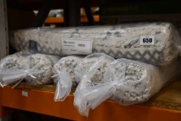 Ten as new Liv Interior organic cotton shaggy rugs, morocco (60cm x 90cm).