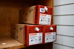 Three boxes of as new Sparky professional angle grinders (M750).