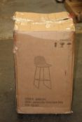 A boxed as new Ashwin bar stools in Dark Grey (Set of Two).