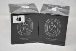Four as new Diptyque Paris bougie parfumee baies scented candles (300G - 75hr burn time).