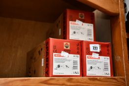 Three boxes of as new Sparky professional angle grinders (M750).