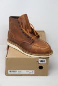 A pair of as new Red Wing Shoes Classic Moc Toe boots (UK 8.5).