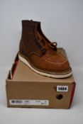 A pair of as new Red Wing Shoes Classic Moc Toe boots (UK 8.5).