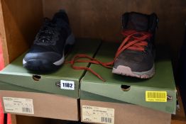 Two pairs of men's as new Keen footwear; Explore Vent (UK 11) and Innate Leather Mid (UK 6).