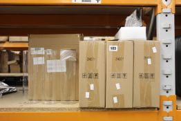 Eight boxes of glass food storage jars with bamboo lids (2 litres jars) (Three jars a box).