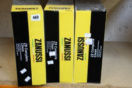Three new Zanussi Red Z8 Complete Clean cordless rechargeable 400W, 0.05L foldable vacuum