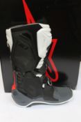 A pair of boxed as new Alpinestars Tech 10 Supervented Offroad Boots EU 44.5 (Black, white, mid grey