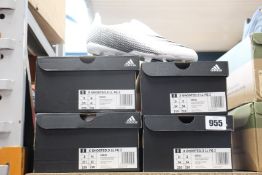 Four pairs of children's as new Adidas X Ghosted .3 LL FG football boots (2 x UK 2, 2 x UK 4.5).