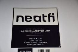A boxed as new Neatfi Elite HD Bifocals super LED magnifying lamp with clamp (8070LED-U).