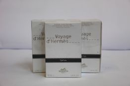 Three as new Hermes Voyage D'Hermes parfum (35ml).