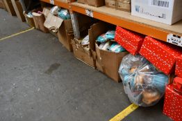 A quantity of miscellaneous items to include Christmas wrapping paper, bucket and spades, beach