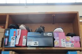 Five pairs of assorted as new Skechers footwear.