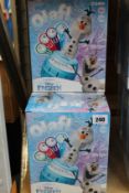 Five boxed as new TOMY games Pop Up Olaf - children's action board games (From the Disney Movie